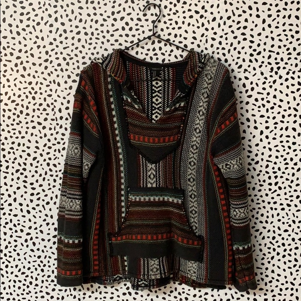 Striped Casual Black Hoodie
